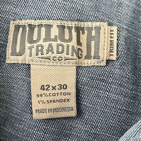 🔥🔥 DULUTH TRADING Flex Ballroom Trim Fit Jeans Men Sz 42x30 - PERFECT - Picture 7 of 7